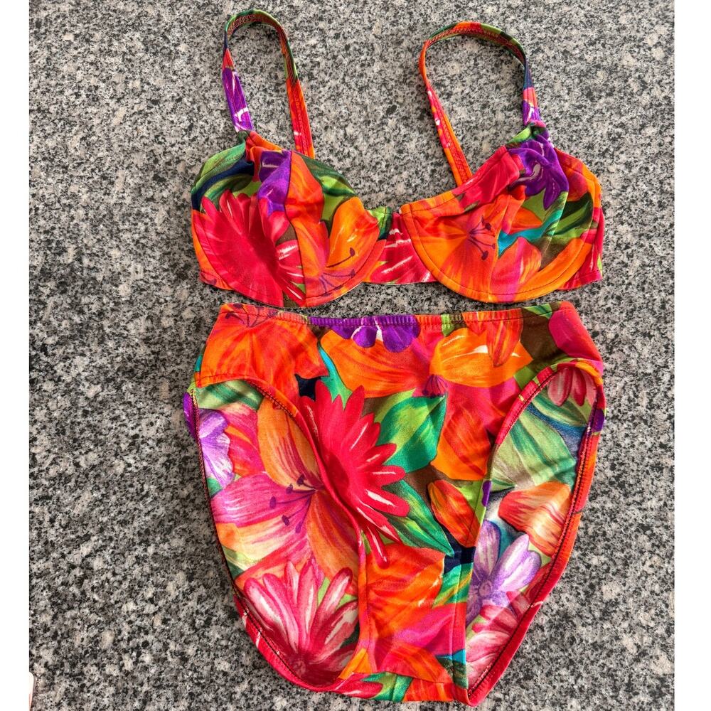 Vintage Pacific Connections Floral Underwire Bikini- 6